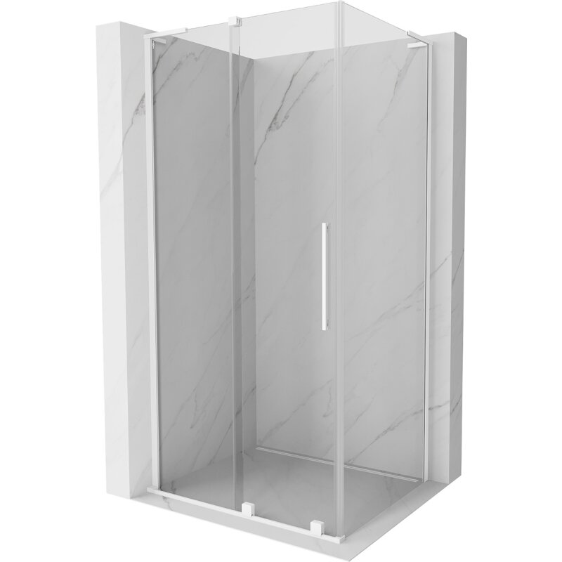 Mexen Velar L kabina prysznicowa rozsuwana 90 x 110 cm, transparent, biała - 871-090-110-03-20
