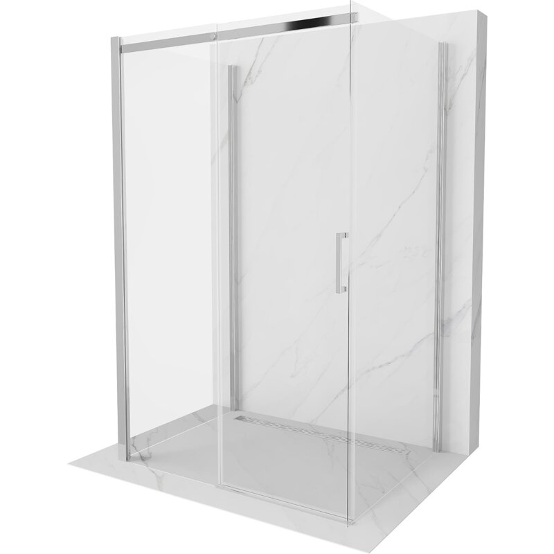 Mexen Omega-3S kabina prysznicowa 3-ścienna, rozsuwana 120 x 90 cm, transparent, chrom - 825-120-090-01-00-3S