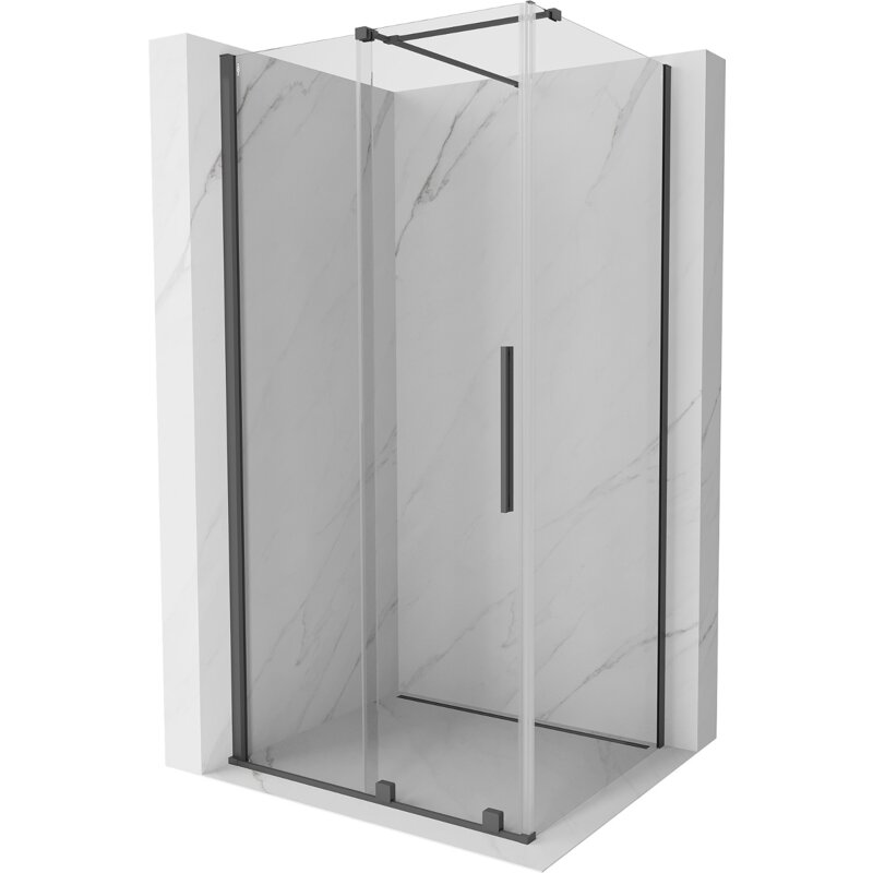 Mexen Velar kabina prysznicowa rozsuwana 90 x 120 cm, transparent, gun gray szczotkowany - 871-090-120-01-66