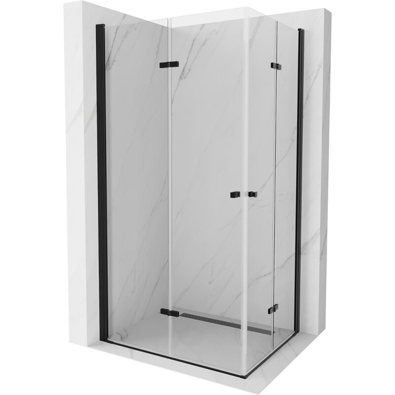 Mexen Lima Duo kabina prysznicowa składana 80 x 70 cm, transparent, czarna - 856-080-070-70-00-02