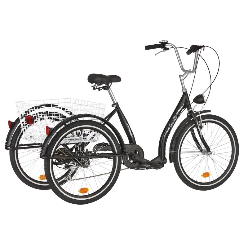 Rower trójkołowy DAWSTAR Sewilla 6B 24 cale Czarny