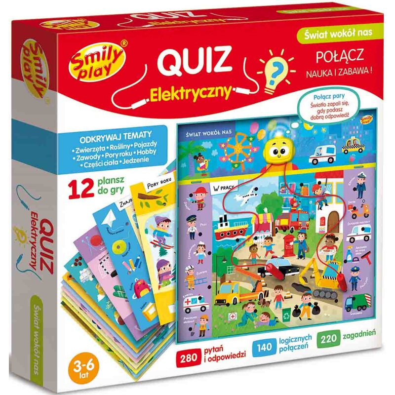 Zabawka edukacyjna SMILY PLAY Quiz Elektryczny świat Wokół Nas SP98278