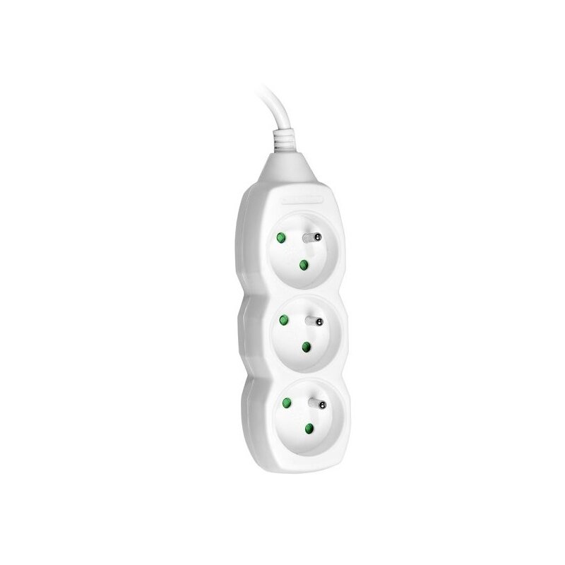 Tracer TRALIS44613 Powercord 3 gniazda 1,5m Biały