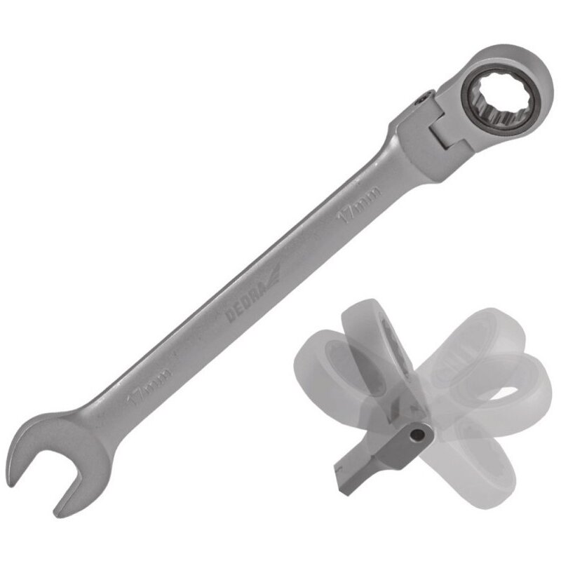 Klucz płasko-oczkowy DEDRA 14GP46 12 mm z grzechotką