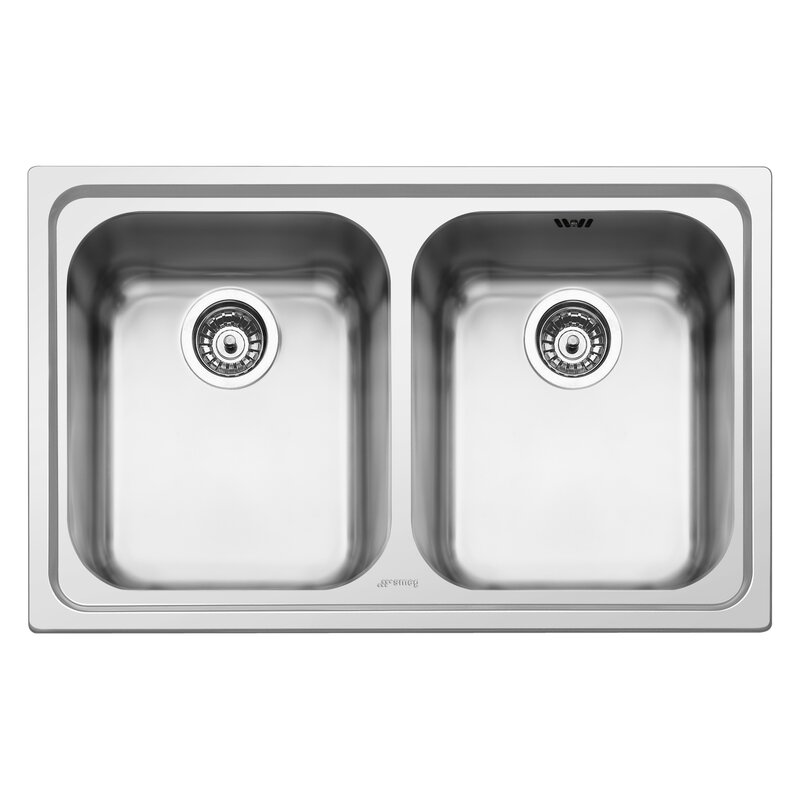 Zlewozmywak dwukomorowy SMEG SP792-2 Stalowy 50x79