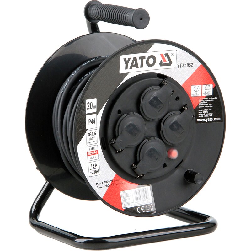 Przedłużacz YATO YT-81052 20 m Czarny