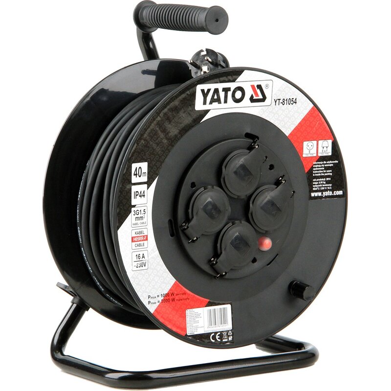 Przedłużacz YATO YT-81054 40 m Czarny