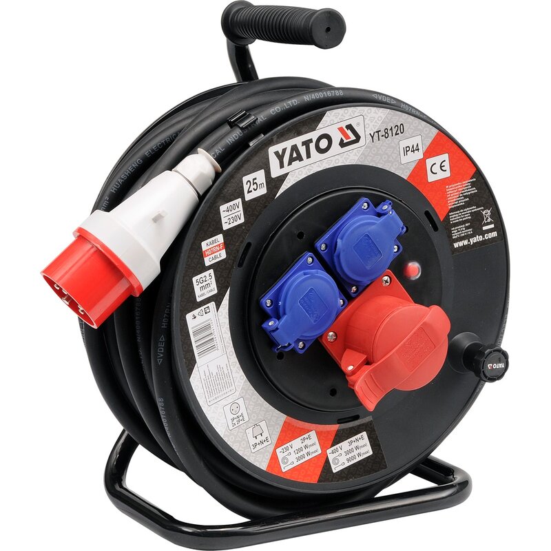 Przedłużacz YATO YT-8120 25 m Czarny