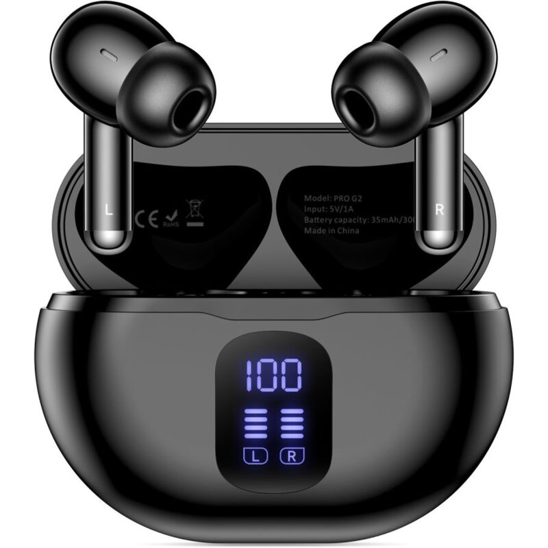 Słuchawki dokanałowe TECH-PROTECT UltraBoost TWS Pro G2 Czarny