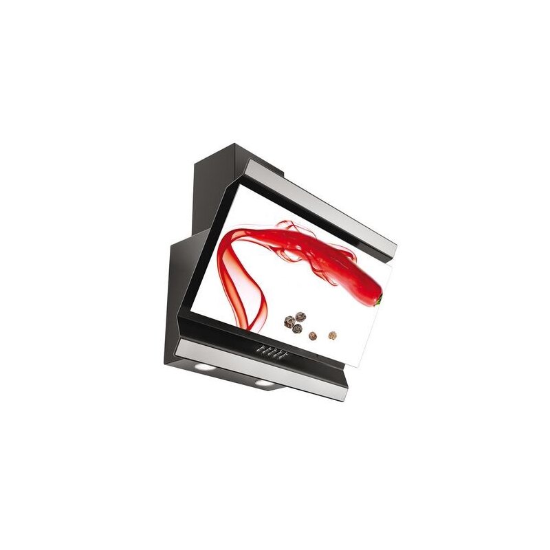 Okap VDB Deco Chilli 60 Czarno-srebrny 280m3/h 63dB klasa C