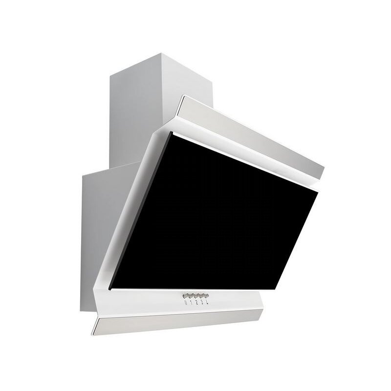 Okap VDB Deco 60 Biały- czarne szkło 280m3/h 63dB klasa C