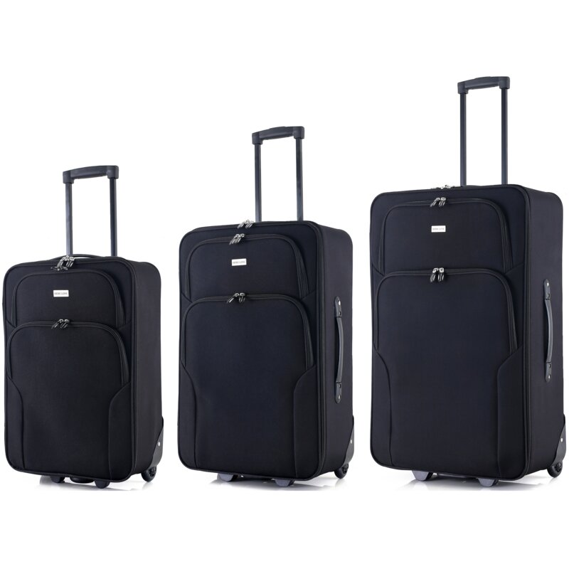 Zestaw walizek SEMI LINE T5679-0 Czarny