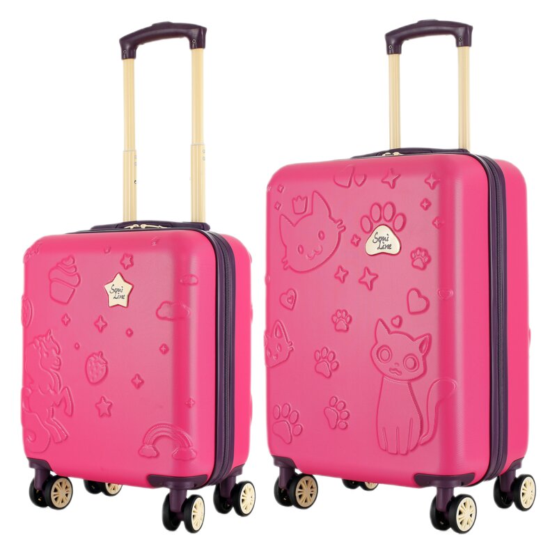 Zestaw walizek SEMI LINE T5881-0 44.5/54.5 cm Różowy