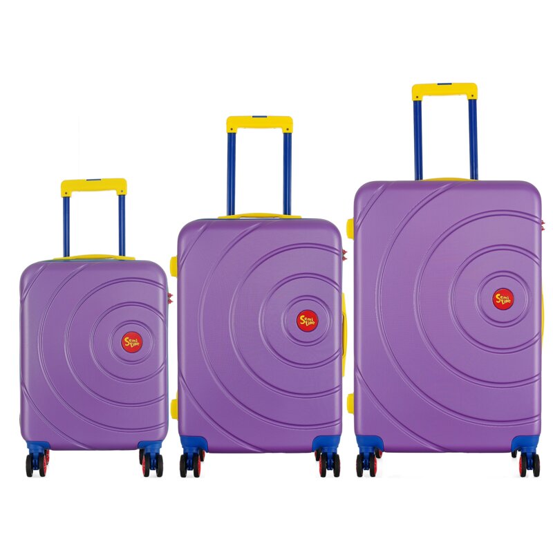 Zestaw walizek SEMI LINE T5930-0 Fioletowy