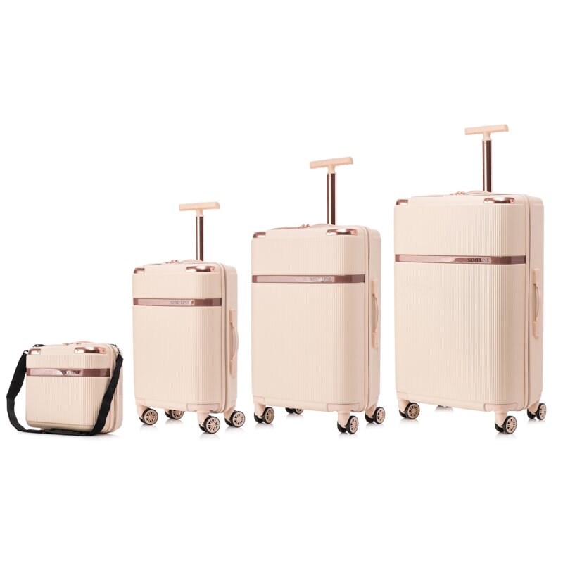 Zestaw walizek SEMI LINE T5945-0 Ecru