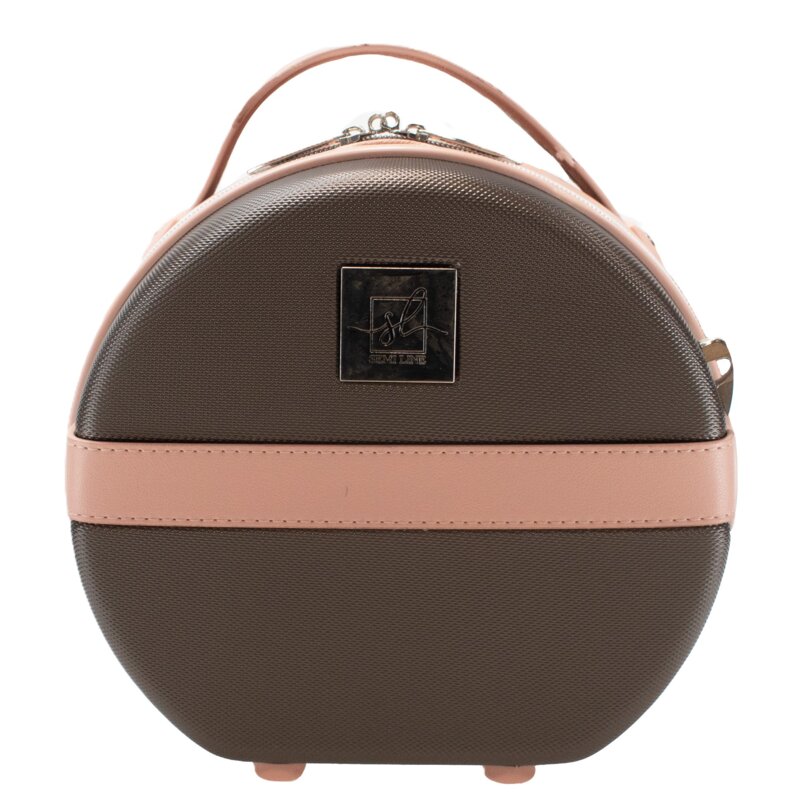 Kuferek SEMI LINE T5673-1 Vintage 23 cm Brązowo-różowy