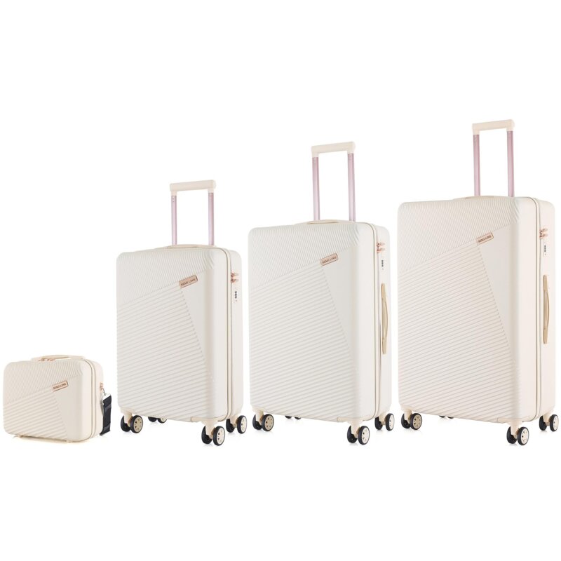 Zestaw walizek SEMI LINE T5757-0 Ecru