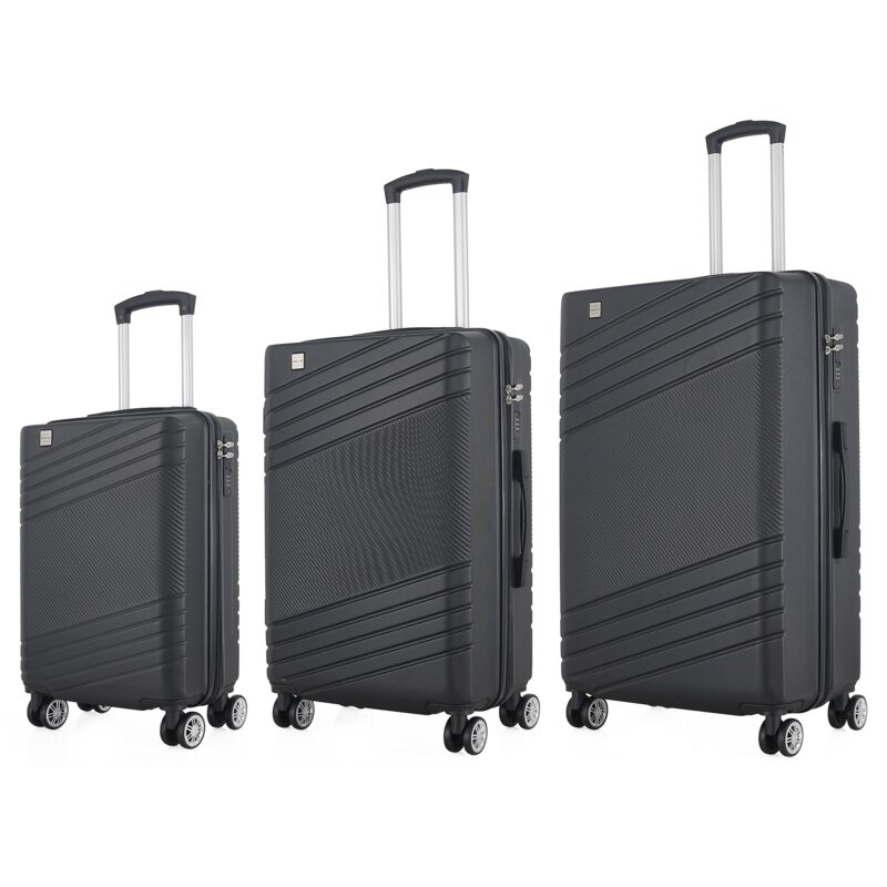Zestaw walizek SEMI LINE T5789-0 Czarny