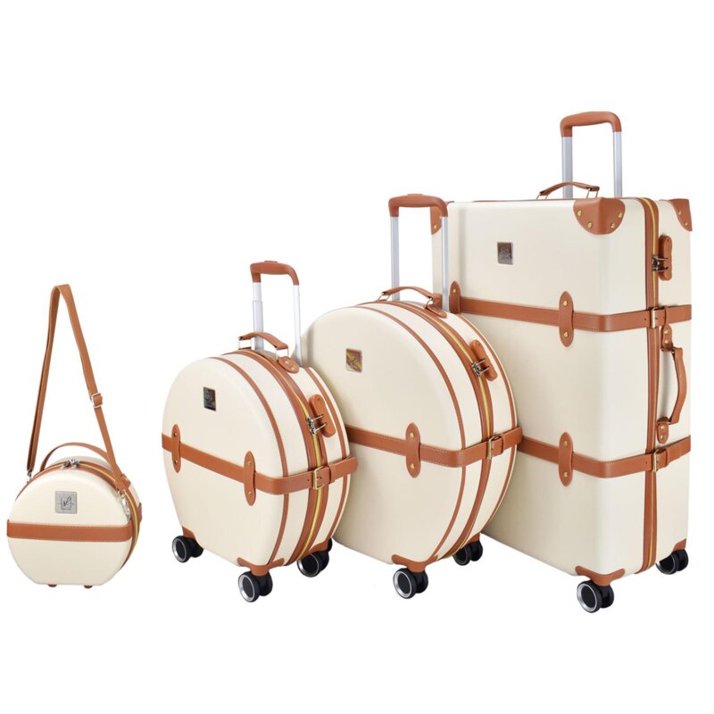 Zestaw walizek SEMI LINE T5670-0 Beżowo-brązowy