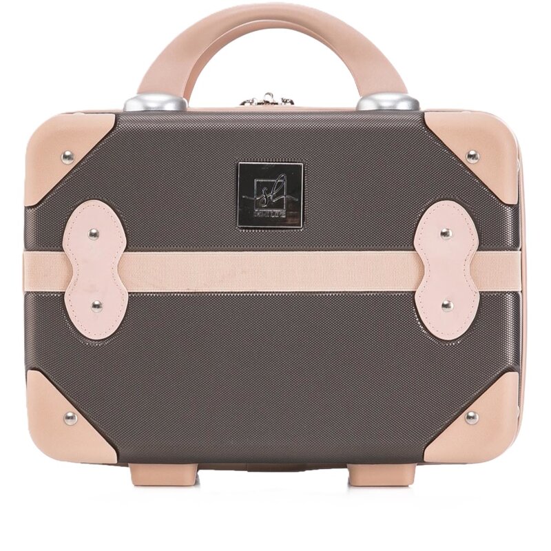 Kuferek SEMI LINE T5508-1 Vintage 23 cm Brązowo-różowy