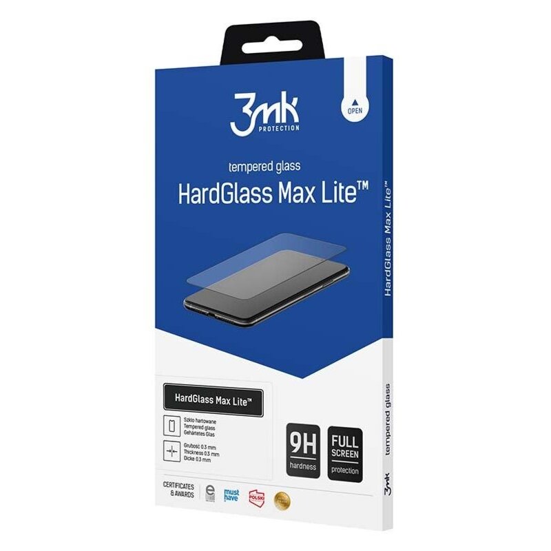 Szkło hartowane 3MK HardGlass Max Lite Black do Xiaomi 17/17 Pro Czarny