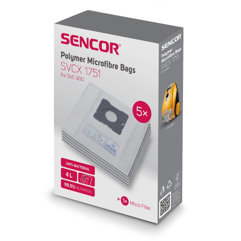Worek do odkurzacza SENCOR SVC 900 (5 sztuk)