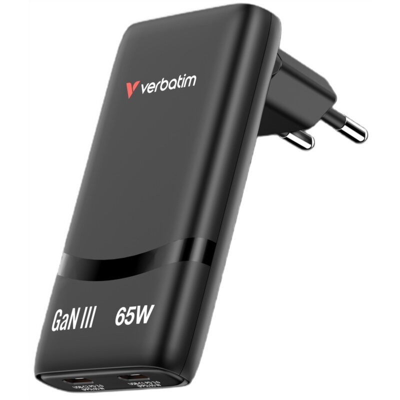 Verbatim Ładowarka sieciowa Fold n Go GaN 65W czarny 32354