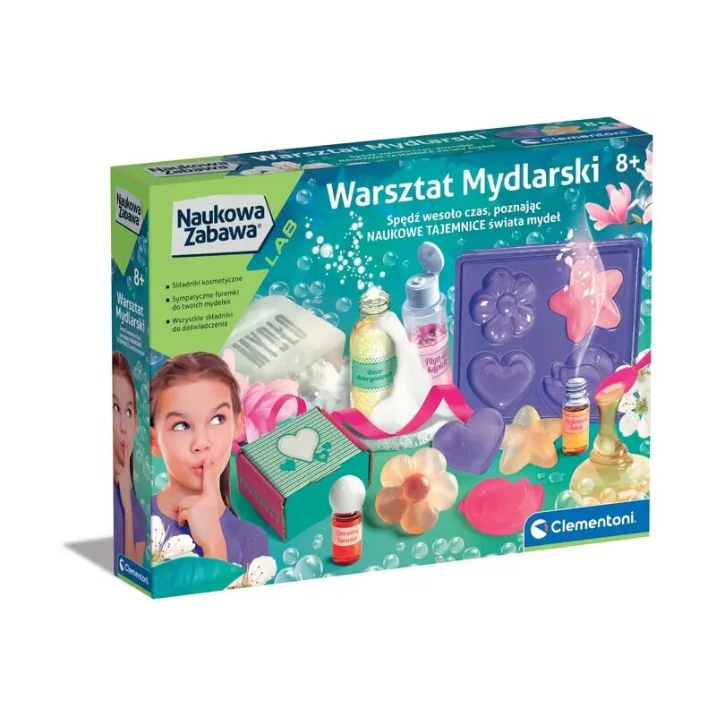 Zestaw kreatywny CLEMENTONI Naukowa Zabawa Lab Warsztat mydlarski C50888