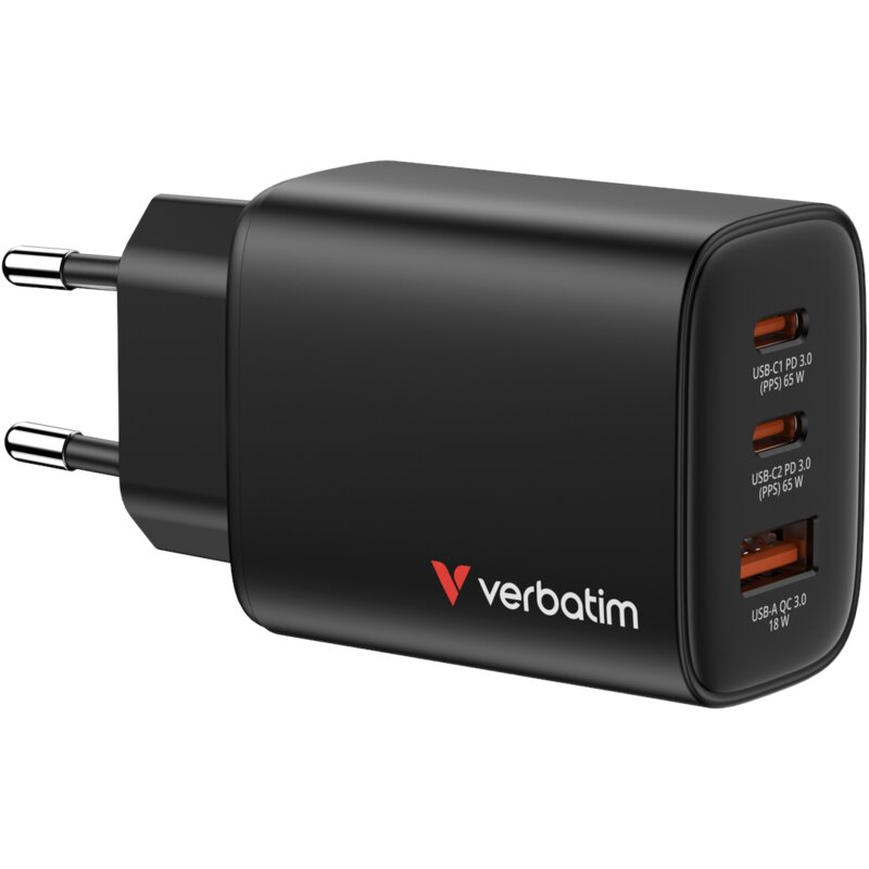 Verbatim Ładowarka sieciowa Essentials GaN 65W czarny 32352