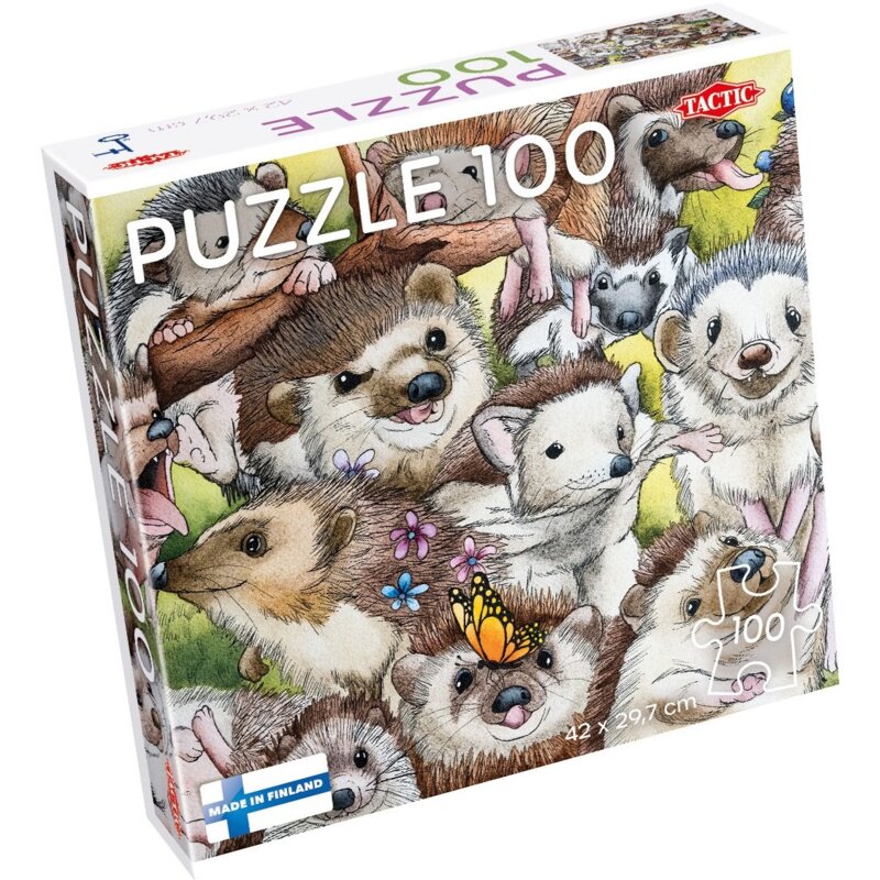 Puzzle TACTIC Lovers Hedgehogs 59237 (100 elementów)