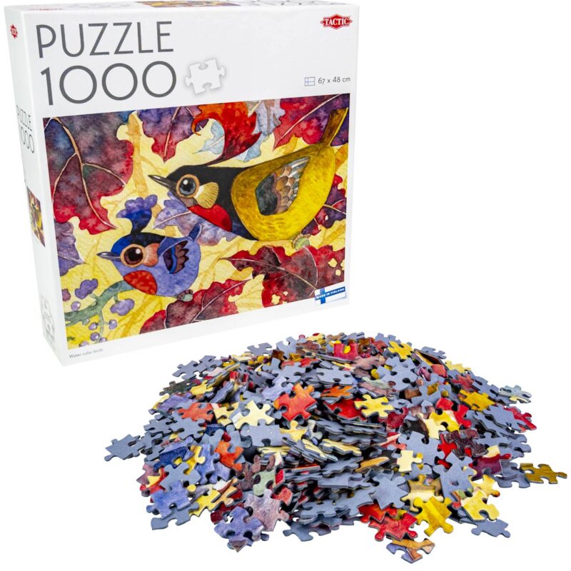 Puzzle TACTIC Lovers Water Color Birds 60655 (1000 elementów)
