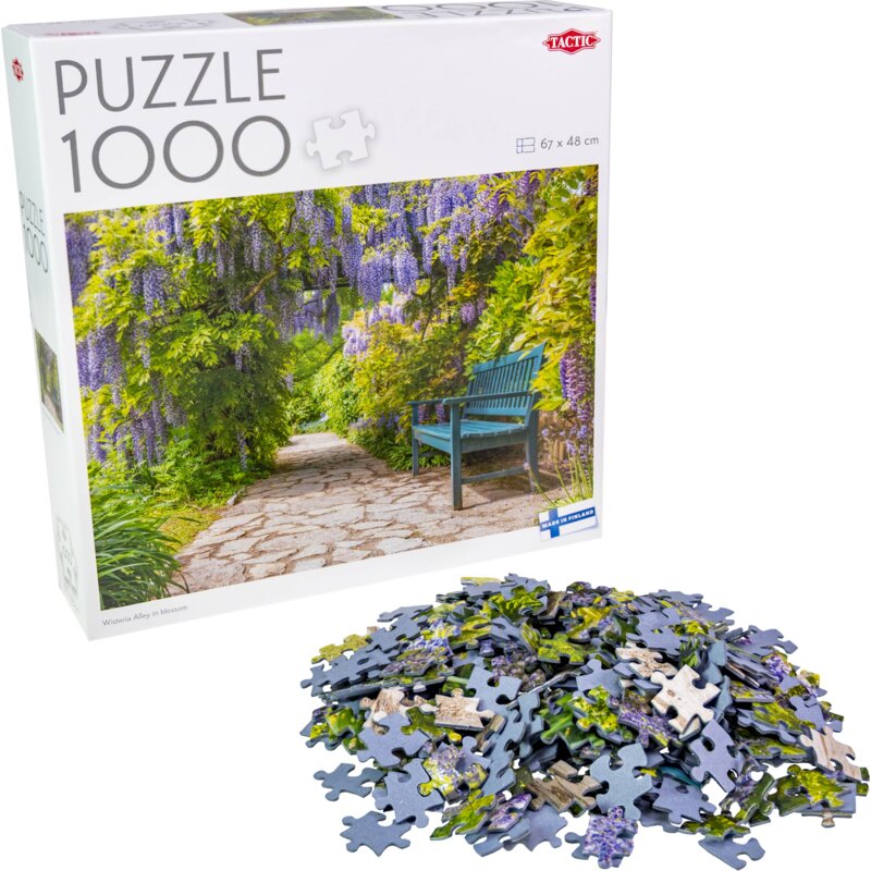 Puzzle TACTIC Lovers Wisteria Alley in blossom 60680 (1000 elementów)