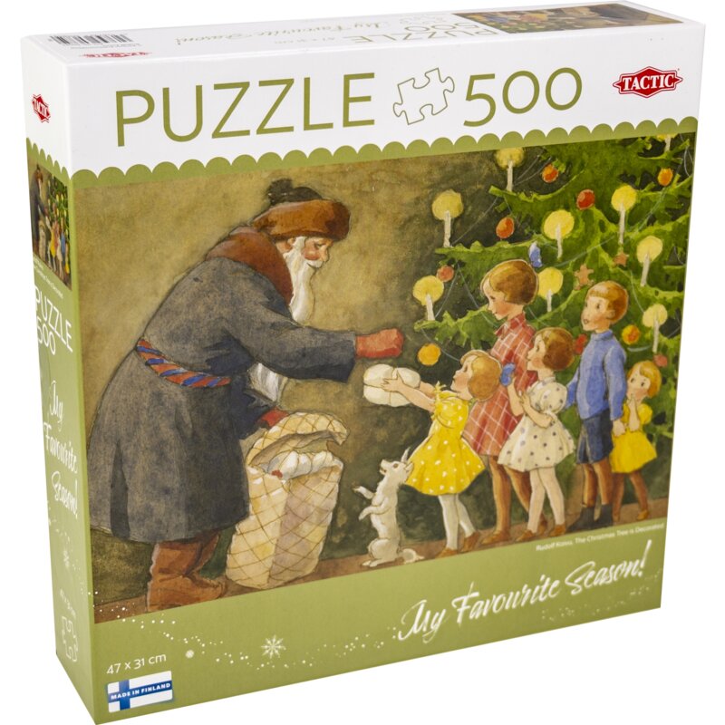 Puzzle TACTIC Lovers The Christmas Tree is Decorated 60685 (500 elementów)
