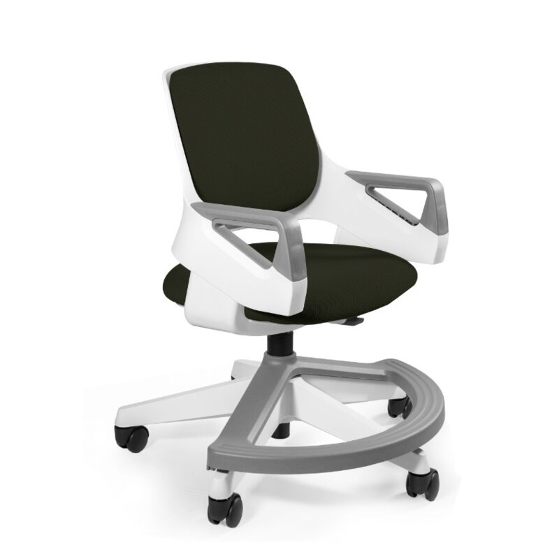 Ergonomiczny fotel dla dziecka ROOKKE czarny tkanina