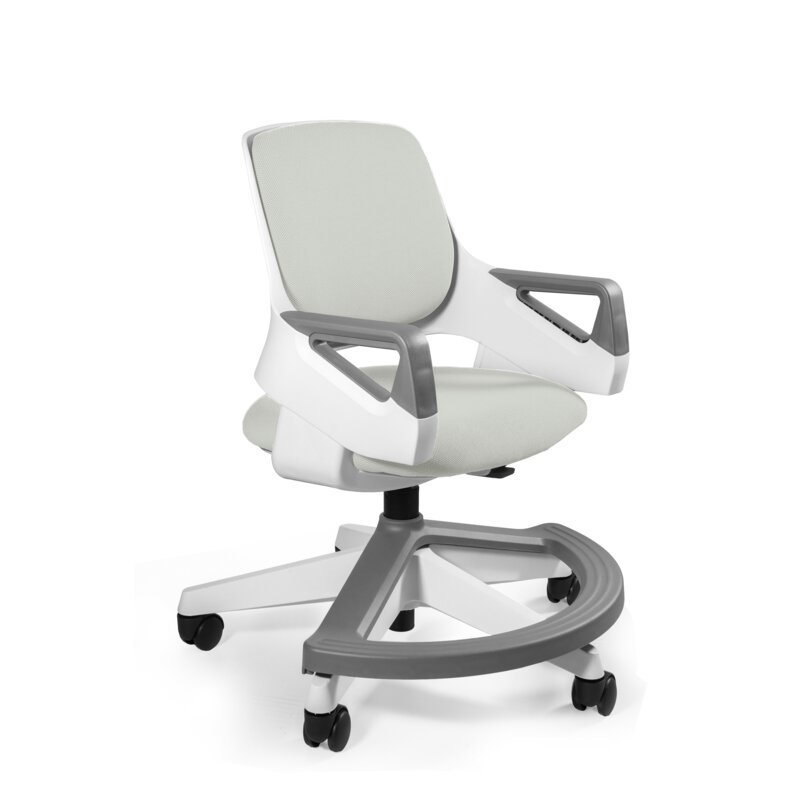 Ergonomiczny fotel dla dzieci ROOKEE jasny szary tkanina