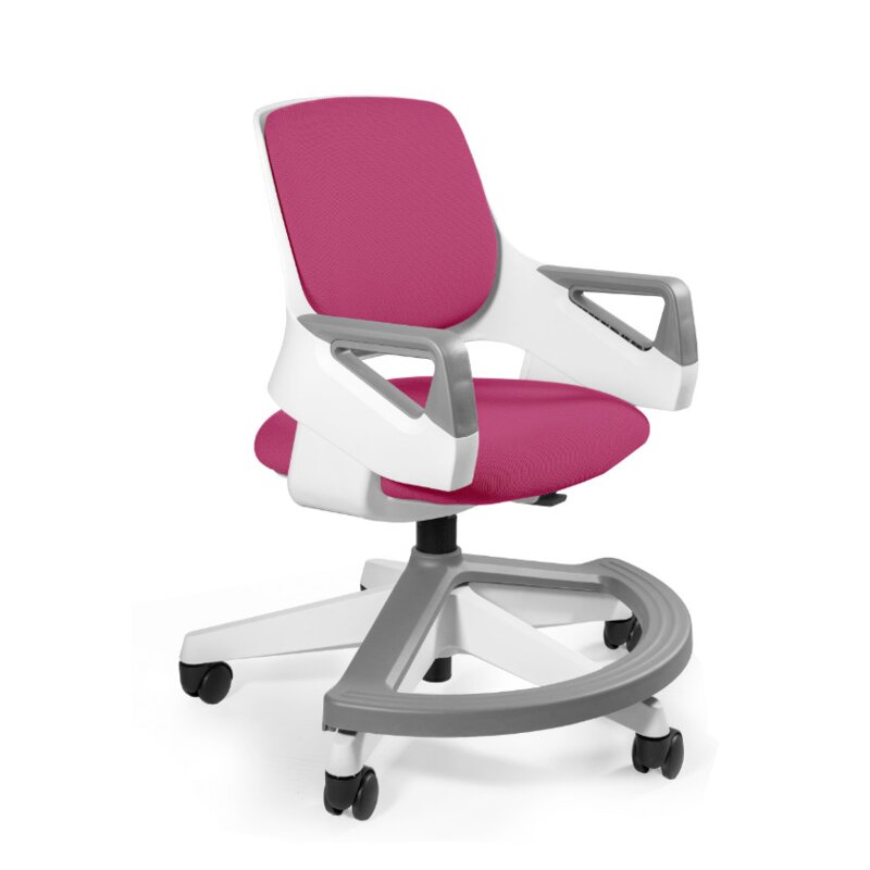 Ergonomiczny fotel dla dziecka ROOKEE różowy tkanina