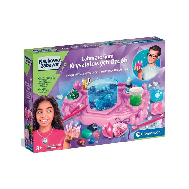 Zestaw kreatywny CLEMENTONI Naukowa Zabawa Laboratorium kryształowych ozdób C50398