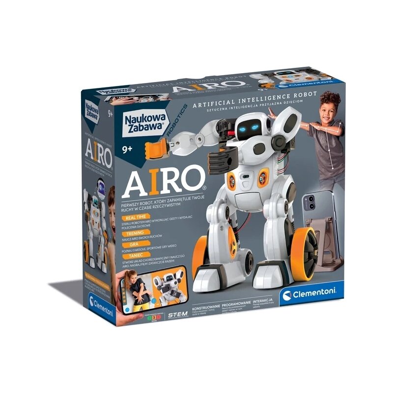 Zabawka edukacyjna CLEMENTONI Naukowa zabawa Robotics Robot Airo 50819