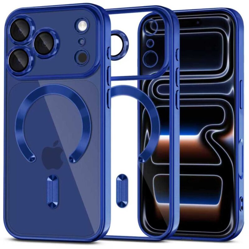 Etui TECH-PROTECT MagFlex MagSafe do Apple iPhone 17 Pro Przezroczysto-niebieski