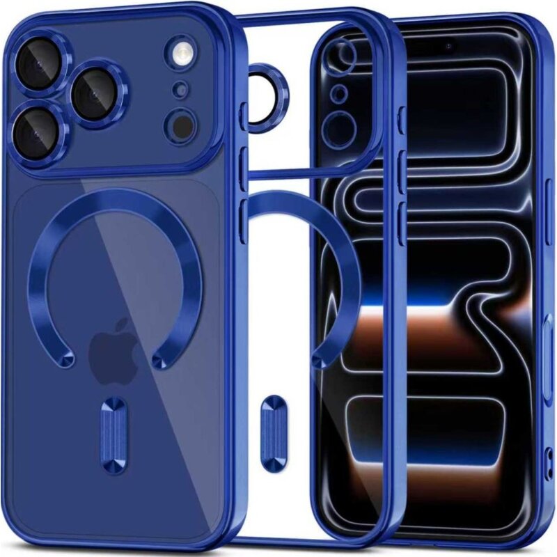 Etui TECH-PROTECT MagFlex MagSafe do Apple iPhone 17 Pro Max Przezroczysto-niebieski