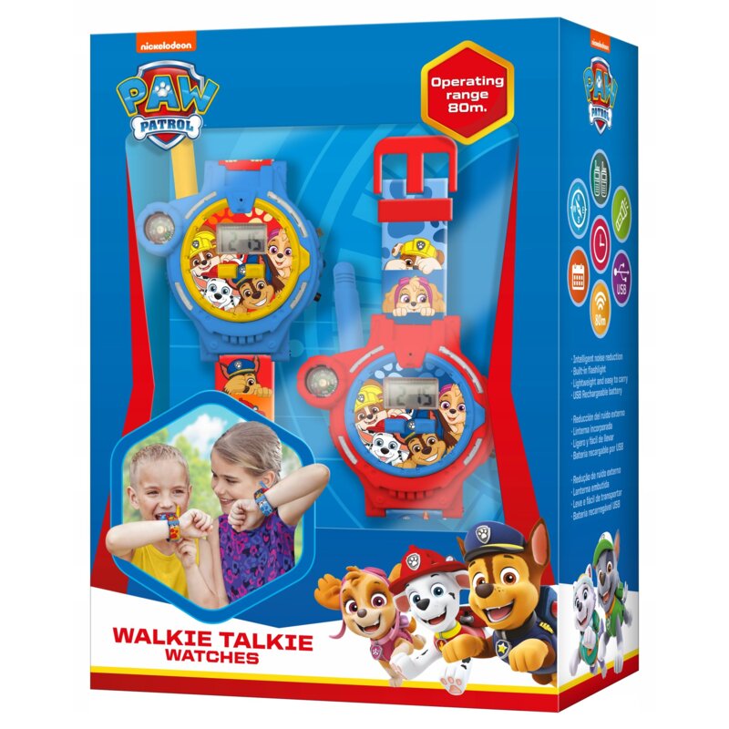 Walkie Talkie z zegarkiem 2w1 KIDS EUROSWAN PW19911 Psi Patrol