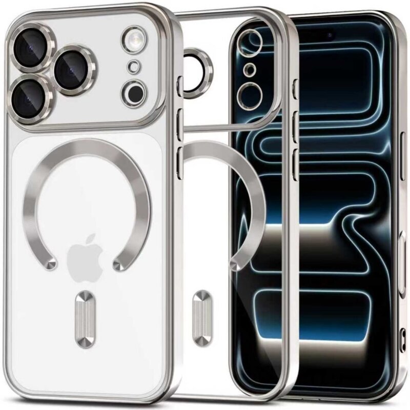 Etui TECH-PROTECT MagFlex MagSafe do Apple iPhone 17 Pro Max Przezroczysto-srebrny