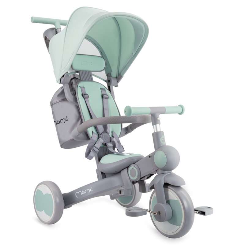 Rowerek trójkołowy MOMI Solivia 4w1 Opony Eva Zielony rączka
