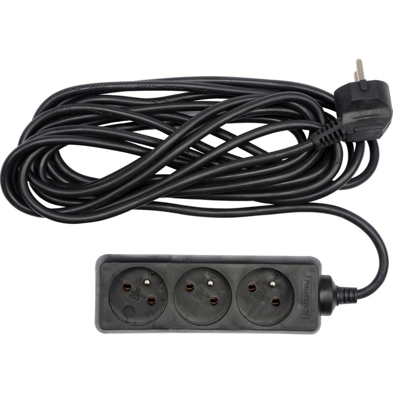 Przedłużacz VOREL 72616 3 m Czarny