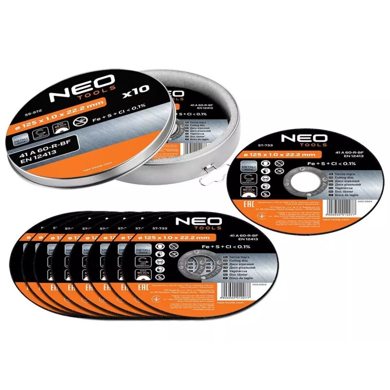 Tarcza do cięcia NEO TOOLS 55-572 125 mm (10 szt.)