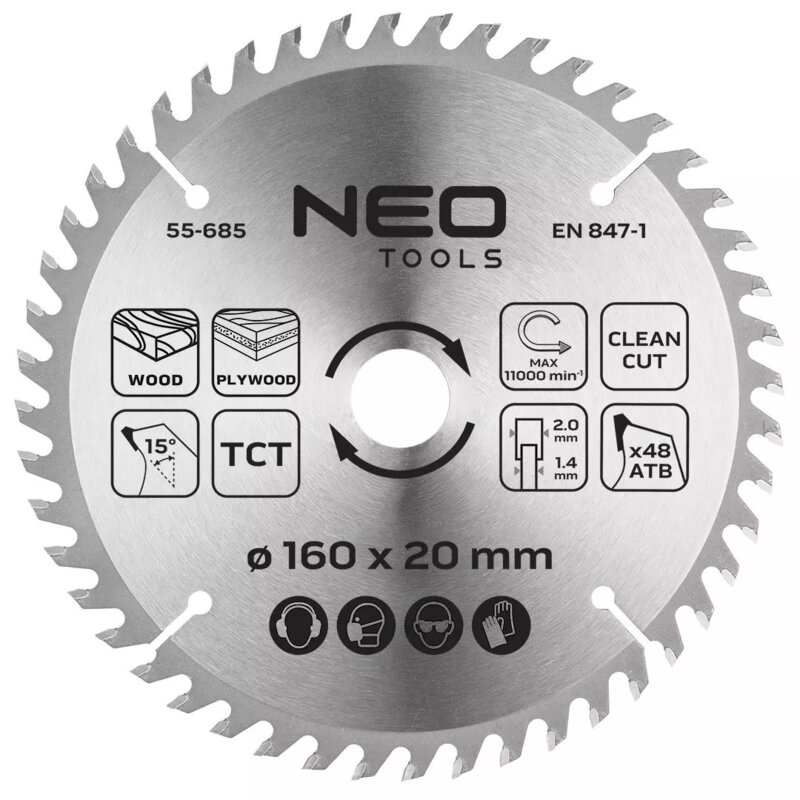 Tarcza do cięcia NEO TOOLS 55-685 160 mm