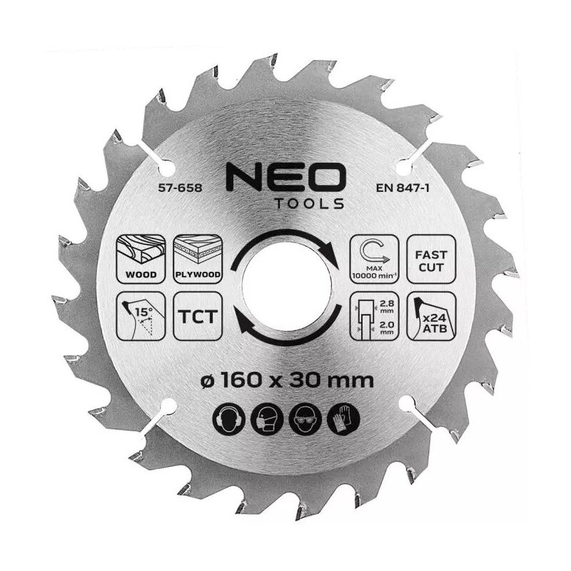 Tarcza do cięcia NEO TOOLS 57-658 160 mm