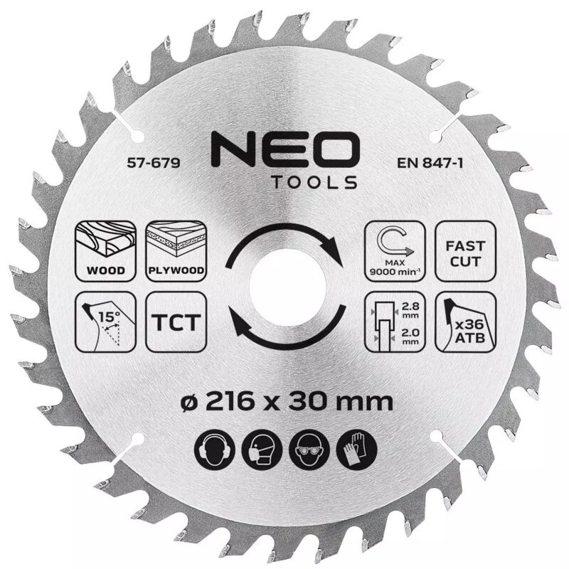 Tarcza do cięcia NEO TOOLS 57-679 216 mm