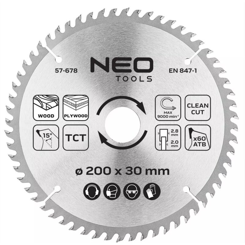 Tarcza do cięcia NEO TOOLS 57-678 200 mm