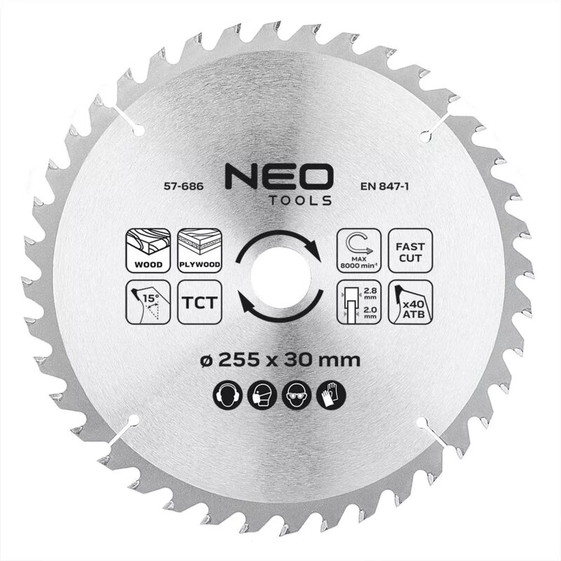 Tarcza do cięcia NEO TOOLS 57-686 255 mm